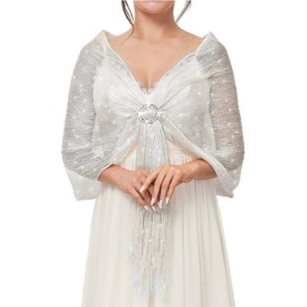 Shawls And Wraps For Evening White
